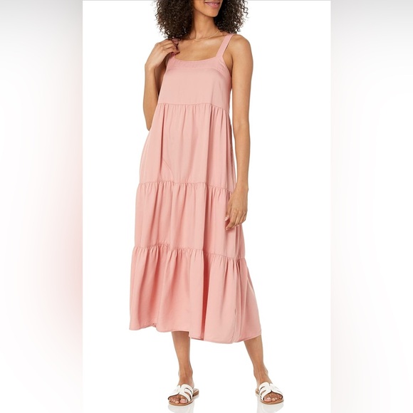 The Drop Dresses & Skirts - The Drop Women's Britt Pink Tiered Maxi Tent Dress